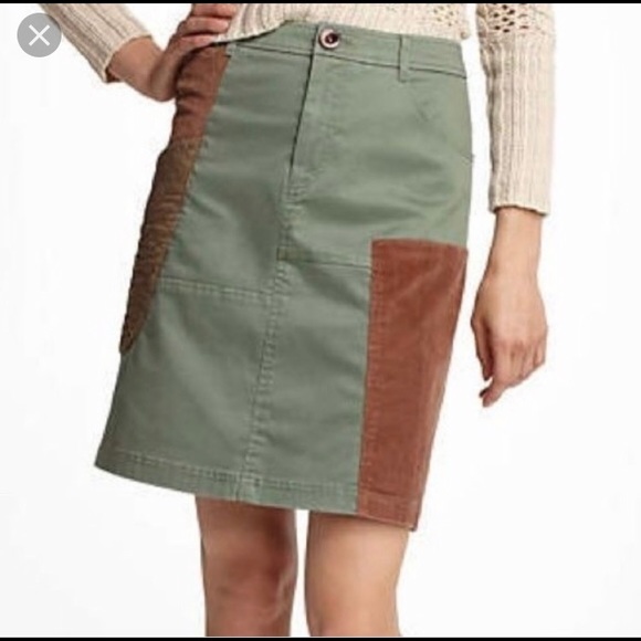 Meadow Rue Corduroy Patch Skirt - Picture 1 of 8